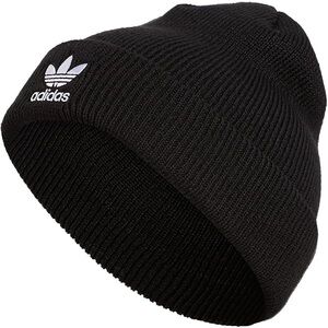 adidas Trefoil Black Winter Beanie Knit Hat Logo